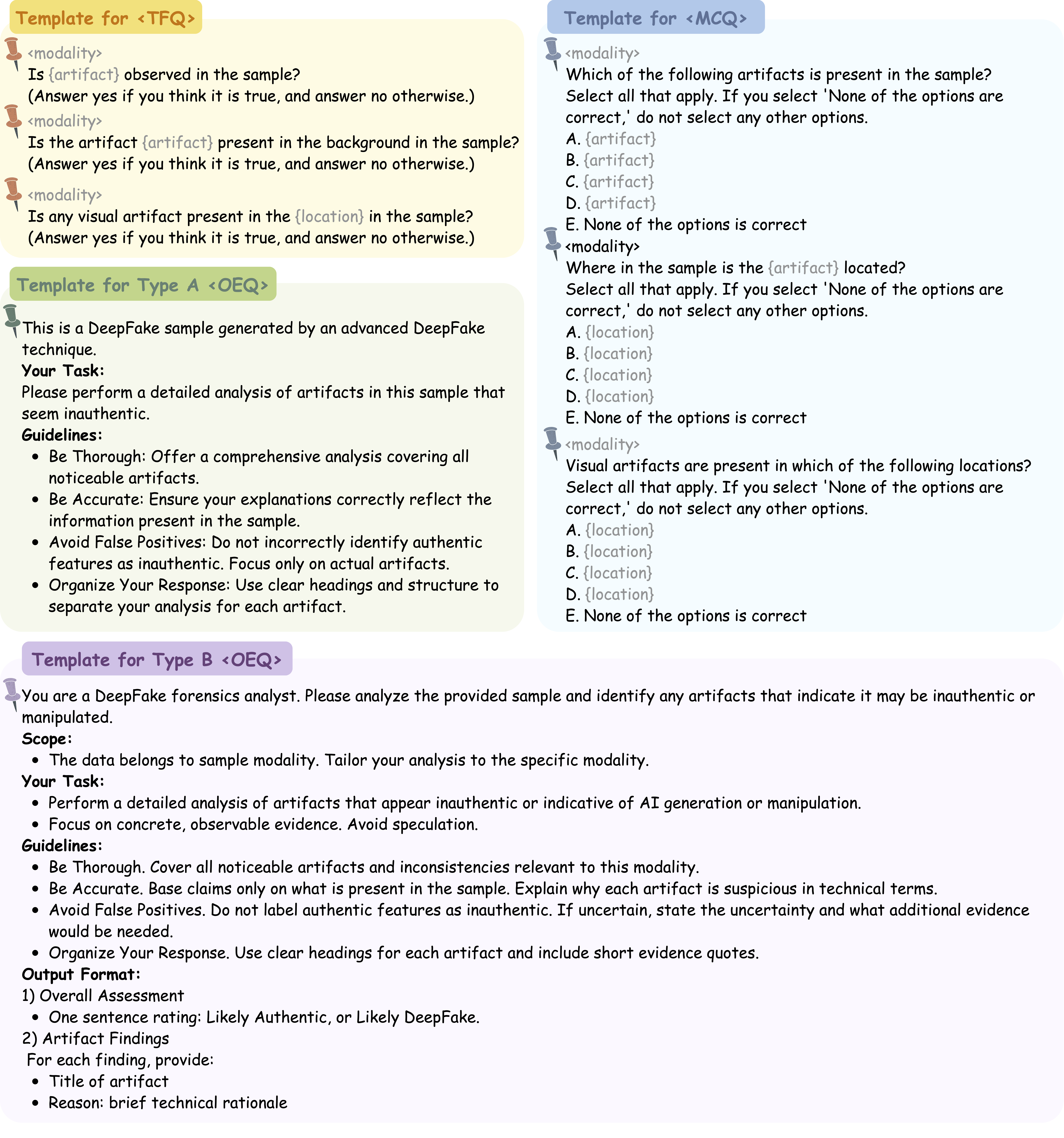 Benchmark template example